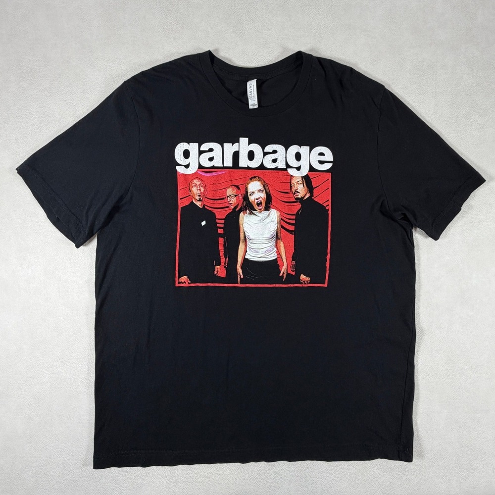 Garbage Band T-Shirt Mens 2XL Black Shirley Manson Graphic Tee